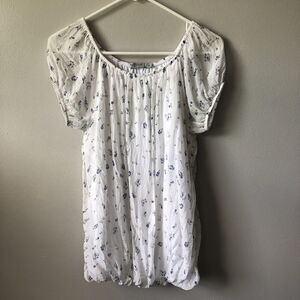 Tendenze Silk Floral Blouse Womens Small Cottagecore Boho Romantic Italy Prairie